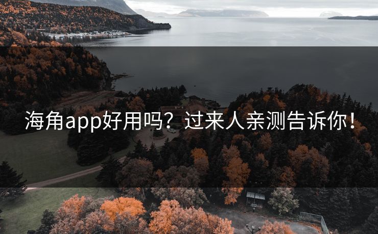 海角app好用吗？过来人亲测告诉你！